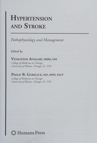 Cover image for Hypertension and stroke