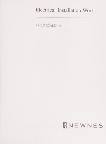 Cover image for Electrical installation work