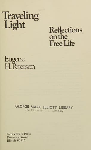 Cover image for Traveling light