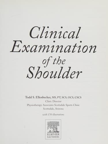 Cover image for Clinical examination of the shoulder