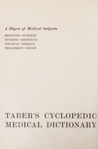 Cover image for Taber's Cyclopedic Medical Dictionary.
