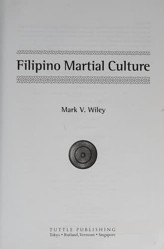 Cover image for Filipino martial culture