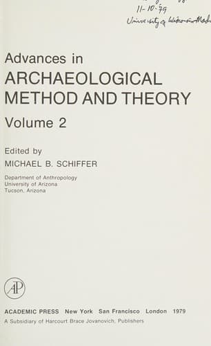 Cover image for Advances in Archaeological Method and Theory