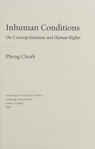 Cover image for Inhuman conditions