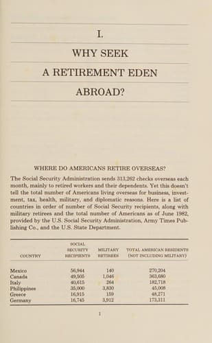 Cover image for Travel and retirement edens abroad