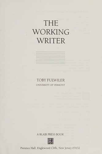 Cover image for The working writer