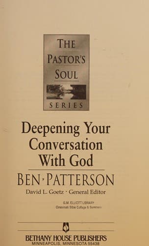 Cover image for Deepening your conversation with God