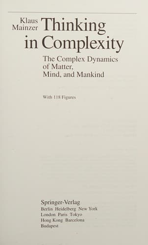 Cover image for Thinking in complexity