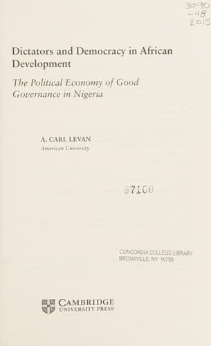 Dictators and Democracy in African Development