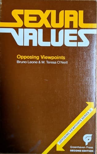 Cover image for Sexual Values Opposing Viewpoints