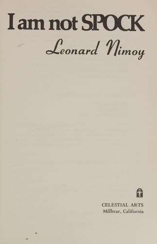 Cover image for I am not Spock