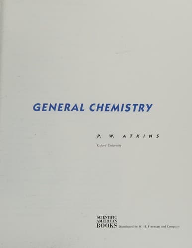 Cover image for General chemistry