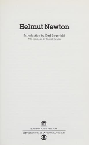 Cover image for Helmut Newton