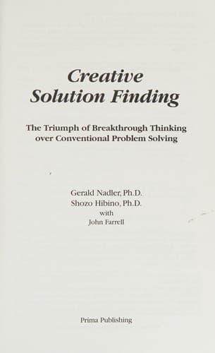 Cover image for Creative solution finding