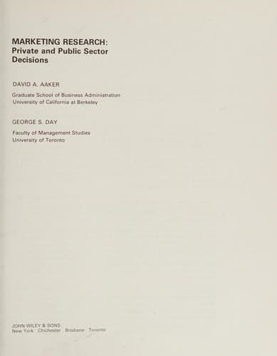 Cover image for Marketing research