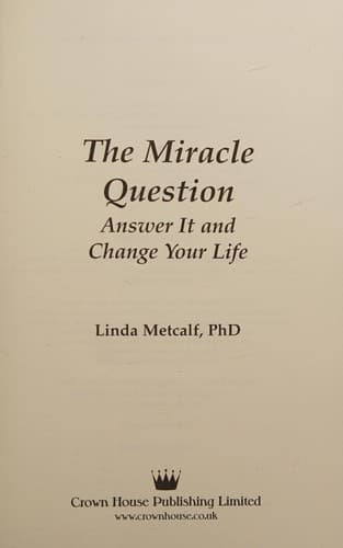 Cover image for The miracle question