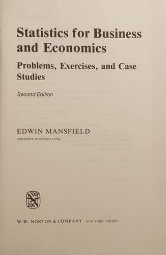 Cover image for Statistics for business and economics