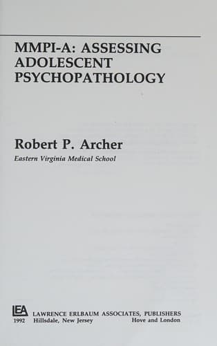Cover image for MMPI-A