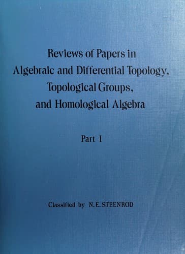 Cover image for Reviews of papers in algebraic and differential topology, topological groups, and homological algebra.