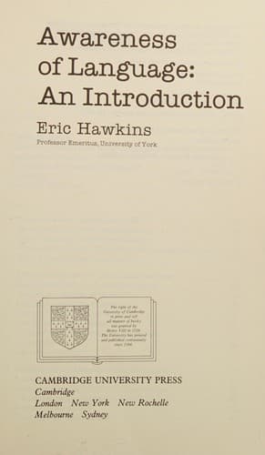 Cover image for Awareness of language