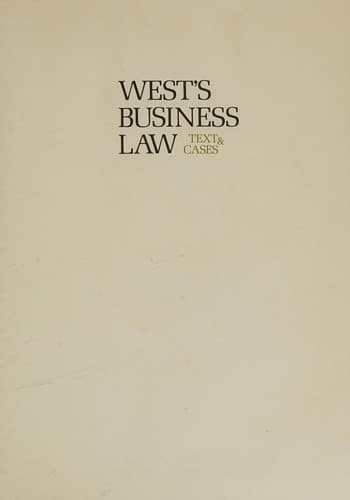 Cover image for West's business law