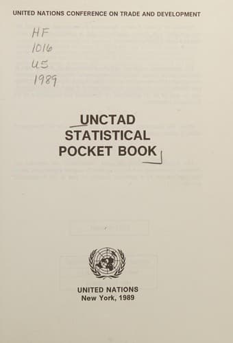 Cover image for Unctad Statistical Pocket Book