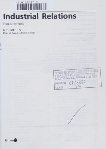 Cover image for Industrial Realtions