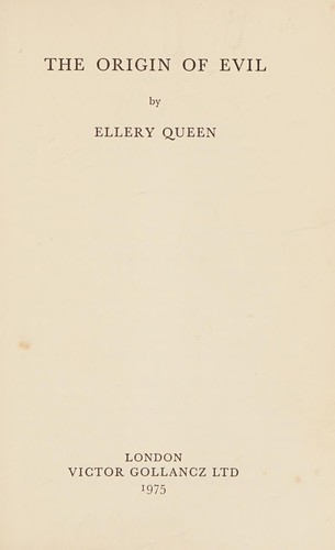 Cover image for The origin of evil