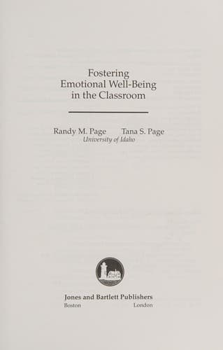 Cover image for Fostering emotional well-being in the classroom