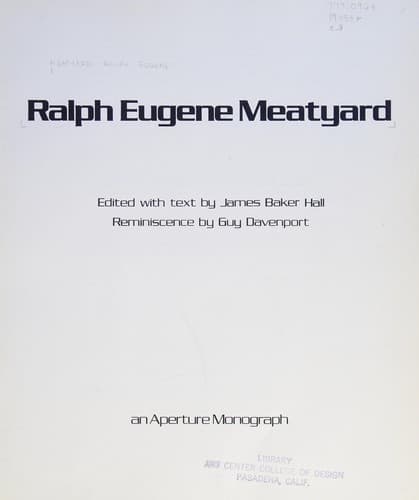 Cover image for Ralph Eugene Meatyard