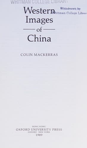 Cover image for Western images of China