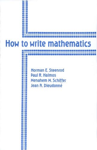 Cover image for How to write mathematics