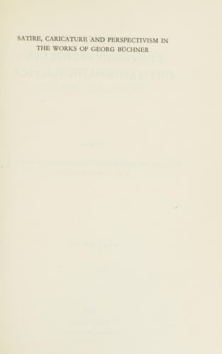 Satire, caricature and perspectivism in the works of Georg Büchner