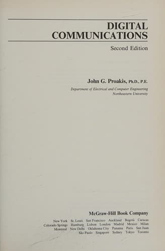Cover image for Digital communications