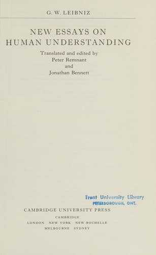 Cover image for New essays on human understanding