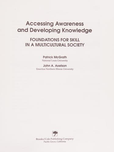 Cover image for Accessing awareness and developing knowledge
