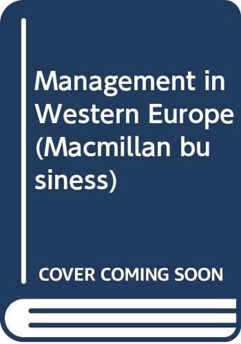 Cover image for Management in Western Europe