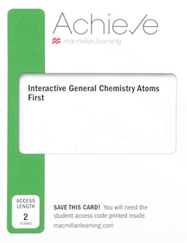 Cover image for Achieve for Interactive General Chemistry Atoms First