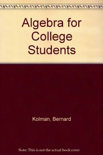 Cover image for Algebra for college students