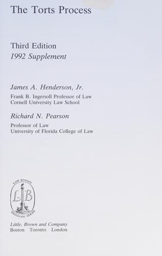 Cover image for The torts process