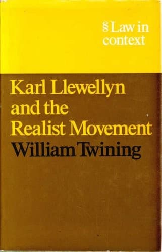 Cover image for Karl Llewellyn and the realist movement