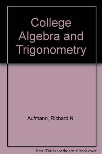 Cover image for College algebra and trigonometry