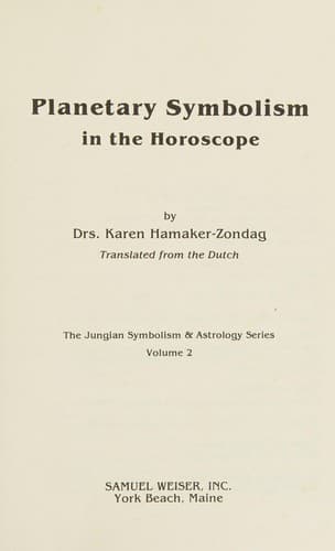 Cover image for Planetary symbolism in the horoscope
