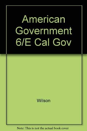 Cover image for American Government 6/E Cal Gov