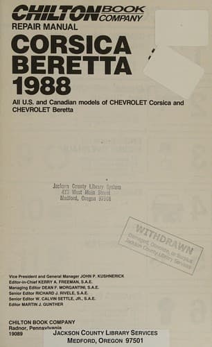 Chilton Book Company repair manual