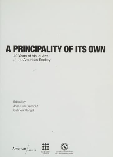 Cover image for A principality of its own
