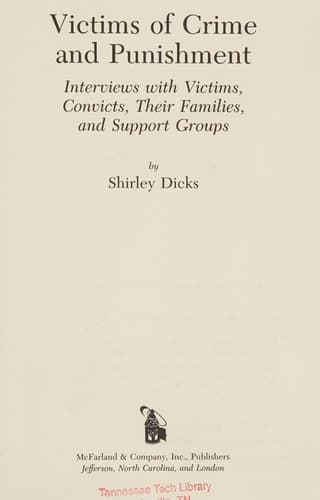 Cover image for Victims of crime and punishment