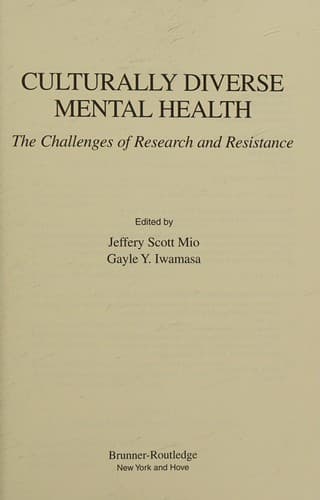 Cover image for Culturally diverse mental health