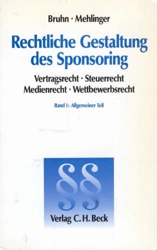 Cover image for Rechtliche Gestaltung des Sponsoring