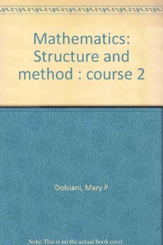 Cover image for Mathematics: Structure and method 